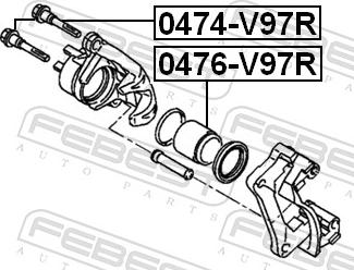 Febest 0476-V97R - Поршень, корпус скоби гальма autozip.com.ua