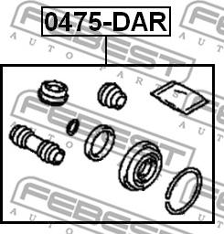 Febest 0475-DAR - Ремкомплект, гальмівний супорт autozip.com.ua