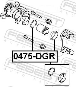 Febest 0475-DGR - Ремкомплект, гальмівний супорт autozip.com.ua