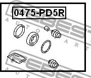 Febest 0475-PD5R - Ремонтний комплект заднього супорта autozip.com.ua
