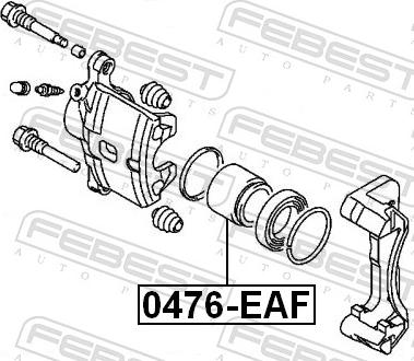 Febest 0476-EAF - Поршень, корпус скоби гальма autozip.com.ua