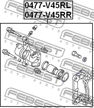 Febest 0477-V45RL - Гальмівний супорт autozip.com.ua