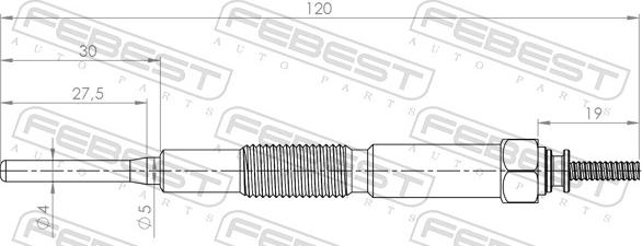 Febest 05642-002 - Свічка розжарювання autozip.com.ua