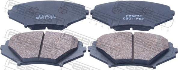 Febest 0501-FEF - Гальмівні колодки, дискові гальма autozip.com.ua