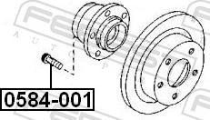 Febest 0584-001 - Болт кріплення колеса autozip.com.ua