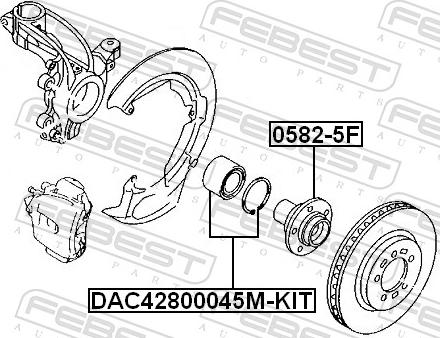 Febest 0582-5F - Маточина колеса autozip.com.ua