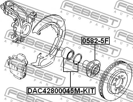 Febest 0582-5F - Маточина колеса autozip.com.ua