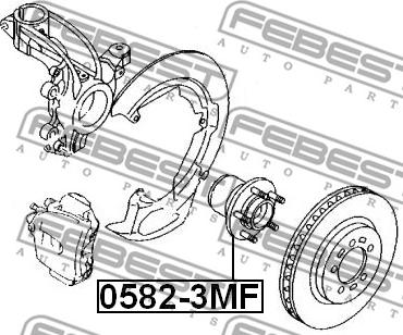 Febest 0582-3MF - Маточина колеса autozip.com.ua