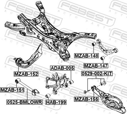 Febest 0525-BMLOWR - Важіль незалежної підвіски колеса autozip.com.ua