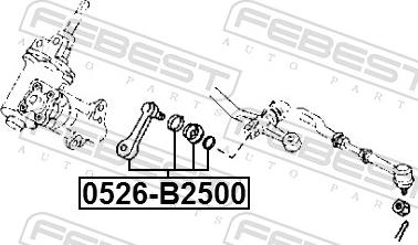 Febest 0526-B2500 - Сошка рульового управління autozip.com.ua