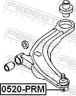 Febest 0520-PRM - Шарова опора, несучий / направляючий шарнір autozip.com.ua