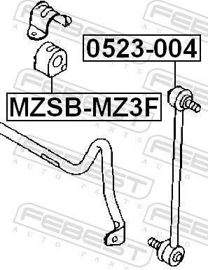 Febest 0523-004 - Тяга / стійка, стабілізатор autozip.com.ua