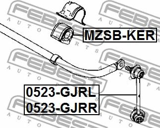 Febest 0523-GJRR - Тяга / стійка, стабілізатор autozip.com.ua