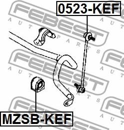 Febest MZSB-KEF - Втулка, стабілізатор autozip.com.ua