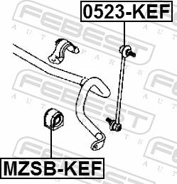 Febest MZSB-KEF - Втулка, стабілізатор autozip.com.ua