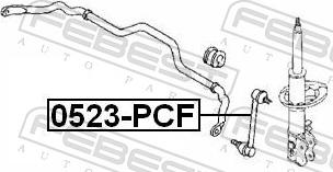 Febest 0523-PCF - Тяга / стійка, стабілізатор autozip.com.ua
