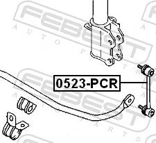 Febest 0523-PCR - Тяга / стійка, стабілізатор autozip.com.ua
