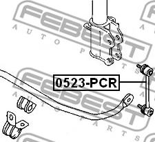 Febest 0523-PCR - Тяга / стійка, стабілізатор autozip.com.ua