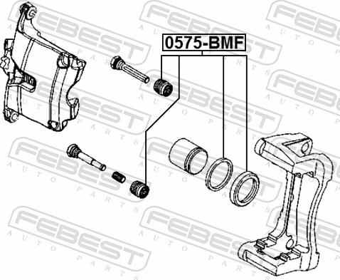 Febest 0575-BMF - Ремкомплект, гальмівний супорт autozip.com.ua