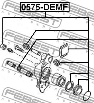 Febest 0575-DEMF - Ремкомплект, гальмівний супорт autozip.com.ua