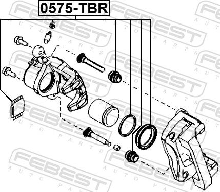 Febest 0575-TBR - Ремкомплект, гальмівний супорт autozip.com.ua