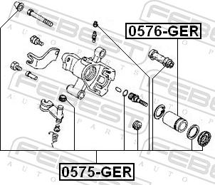 Febest 0576-GER - Гальмівний супорт autozip.com.ua