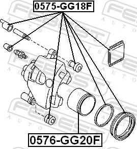 Febest 0576-GG20F - Поршень, корпус скоби гальма autozip.com.ua