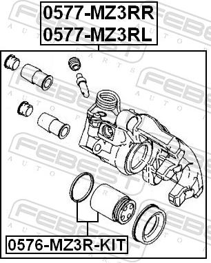 Febest 0576-MZ3R-KIT - Гальмівний супорт autozip.com.ua