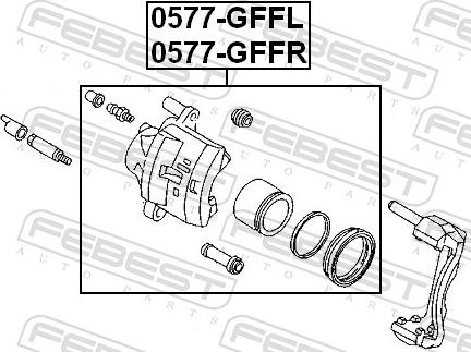 Febest 0577-GFFL - Гальмівний супорт autozip.com.ua