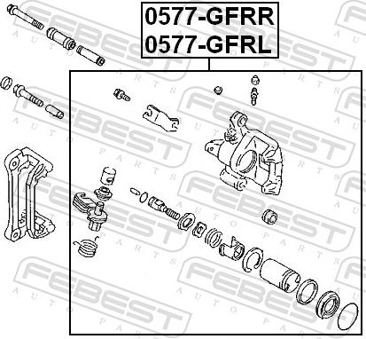 Febest 0577-GFRR - Гальмівний супорт autozip.com.ua