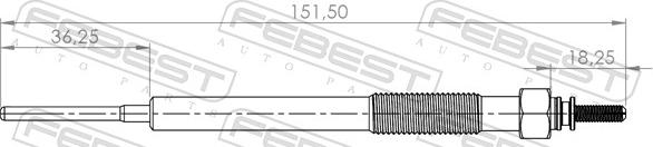Febest 06642-001 - Свічка розжарювання autozip.com.ua