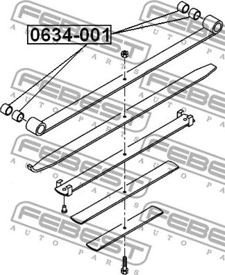 Febest 0634-001 - Втулка, сережка ресори autozip.com.ua