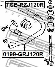 Febest 0199-GRJ120R - Стабілізатор, ходова частина autozip.com.ua