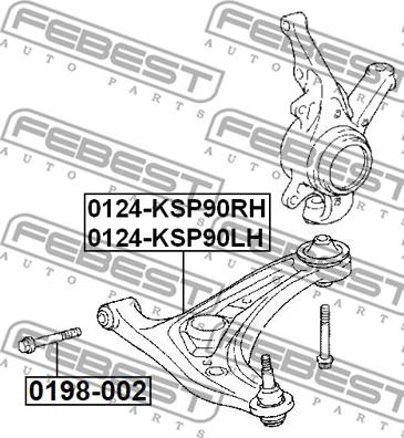 Febest 0198-002 - Болт кріплення, важіль autozip.com.ua