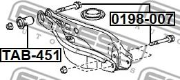 Febest 0198-007 - Болт кріплення, важіль autozip.com.ua