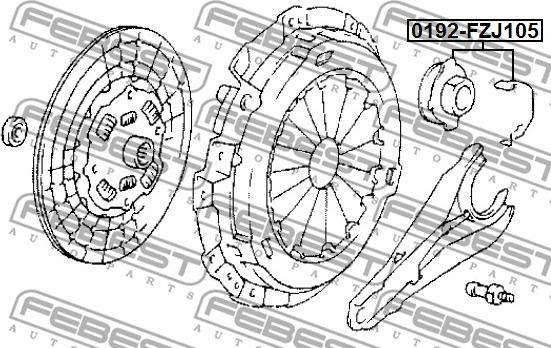 Febest 0192-FZJ105 - Вичавний підшипник autozip.com.ua