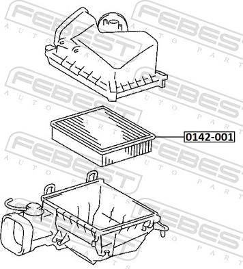 Febest 0142-001 - Повітряний фільтр autozip.com.ua
