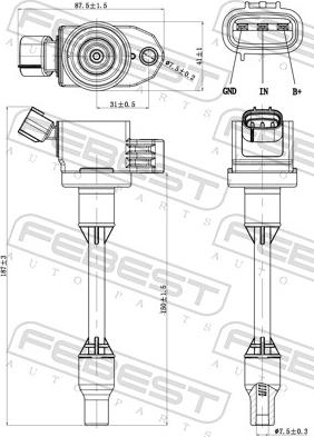 Febest 01640-013 - Котушка запалювання autozip.com.ua