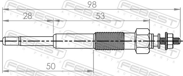 Febest 01642-003 - Свічка розжарювання autozip.com.ua