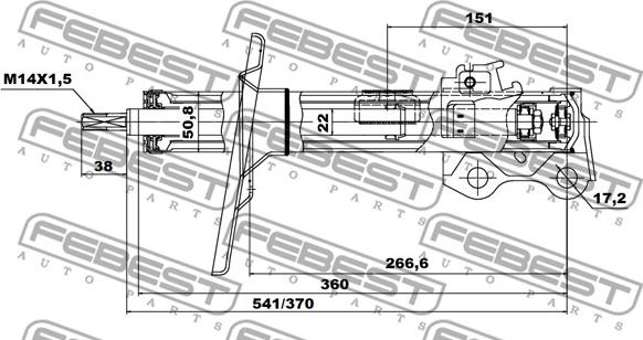 Febest 01660967FL - Амортизатор autozip.com.ua