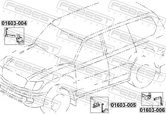 Febest 01603-005 - Датчик, регулювання кута Нахил фар autozip.com.ua