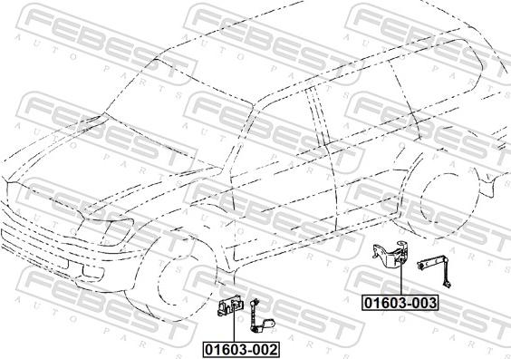 Febest 01603-003 - Датчик, регулювання кута Нахил фар autozip.com.ua