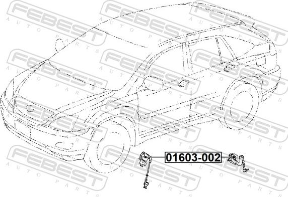 Febest 01603-002 - Датчик, регулювання кута Нахил фар autozip.com.ua
