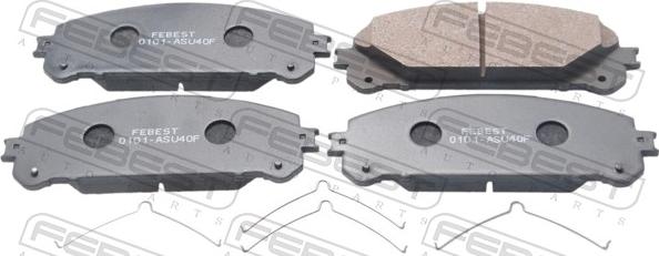 Febest 0101-ASU40F - Гальмівні колодки, дискові гальма autozip.com.ua