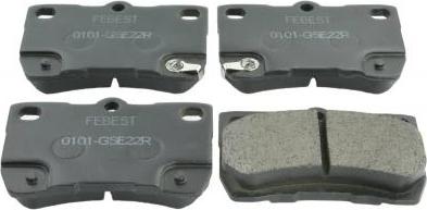Febest 0101-GSE22R - Гальмівні колодки, дискові гальма autozip.com.ua