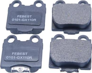 Febest 0101-GX110R - Гальмівні колодки, дискові гальма autozip.com.ua