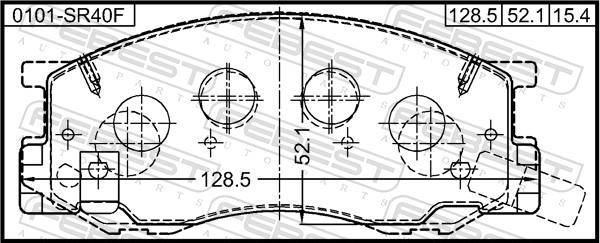 Febest 0101-SR40F - Гальмівні колодки, дискові гальма autozip.com.ua