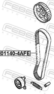 Febest 01140-4AFE - Ремінь ГРМ autozip.com.ua