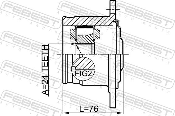 Febest 0111-ACA20R - Шарнір, ШРУС, приводний вал autozip.com.ua