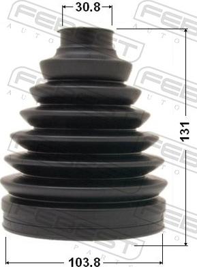 Febest 0117P-067 - Пильник, приводний вал autozip.com.ua